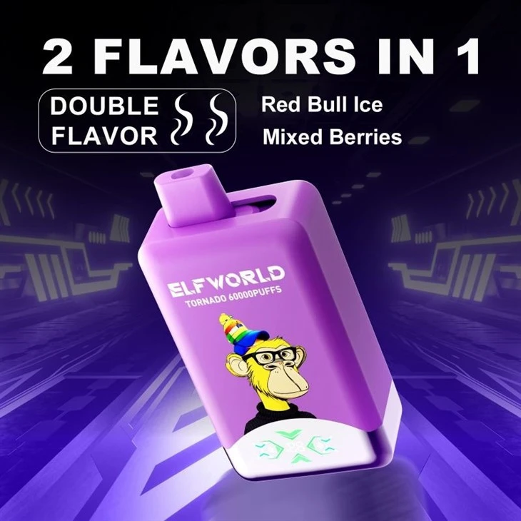 E40 Red Bull Ice+Mixed Berries_ELFWORLD TORNADO 60000 E40 Red Bull Ice+Mixed Berries_ELFWORLD TORNADO 60000