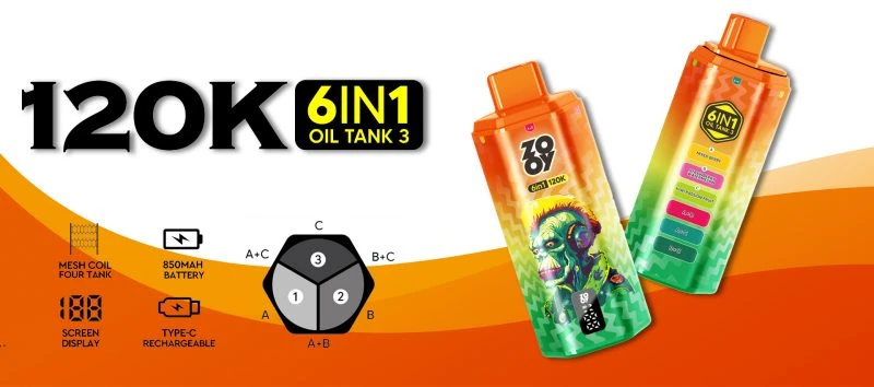 ZOOY VAPE 6 IN 1 120K oil tank 3