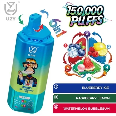 UZY 6-in-1 150K ডিসপোজেবল ইলেকট্রনিক সিগারেট|150000 পাফস, সিক্স ফ্লেভার সুইচি...