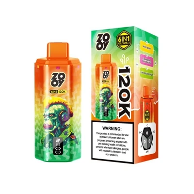 ZOOY 120K 6IN1: প্রিমিয়াম মাল্টি-ফ্লেভার ডিসপোজেবল ই-সিগারেট উচ্চ-ক্ষমতা ব্য...