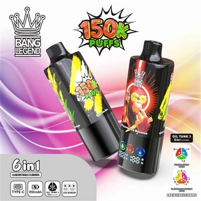 BANG LEGEND 150K PUFFS VAPE — উচ্চ-ডিসপোজেবল ই-সিগারেটের জন্য একটি নতুন বেঞ্চ...