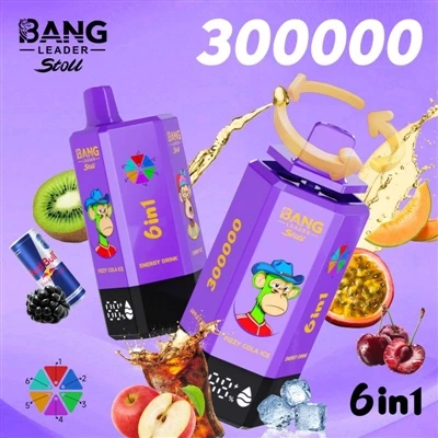ব্যাং লিডার 300000: ডিসপোজেবল ই{1}}সিগারেটের পরবর্তী প্রজন্মের সম্পূর্ণ রূপ।