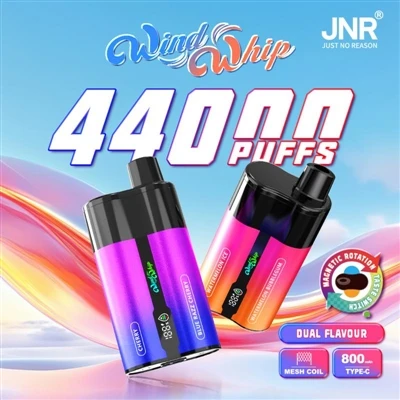 JNR WindWhip 44000: উচ্চ-ক্যাপাসিটি ডুয়াল-ফ্লেভার ডিসপোজেবল ইলেকট্রনিক সিগার...