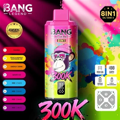 ব্যাং লিজেন্ড 300K – ডিসপোজেবল ই-সিগারেটের জন্য স্থায়িত্বের সীমানা ঠেলে দেওয়া