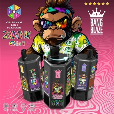 BANG BLAZE 200K 6in1: হাতে একটি লাঠি, বেছে নেওয়ার জন্য ছয়টি স্বাদ, যতক্ষণ ন...