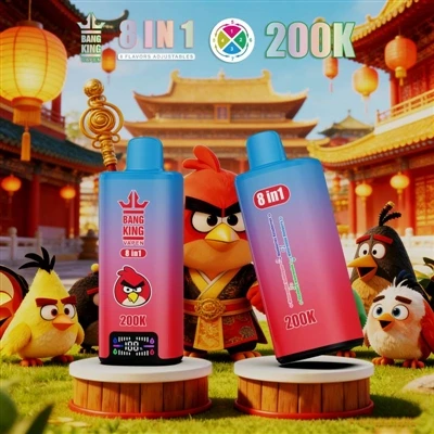 BANG KING VAPEN 200K 8IN1: একাধিক স্বাদ এবং একটি ট্রেন্ডি ডিজাইনের সাথে চূড়া...
