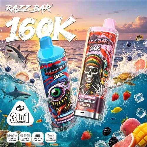 Razz Bar 160K Puff: একাধিক স্বাদ, দীর্ঘ ব্যাটারি লাইফ, এবং স্মার্ট বৈশিষ্ট্যে...