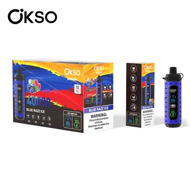 00blue razz ice_OKSO Shisha Max 40000 00blue razz ice_OKSO Shisha Max 40000