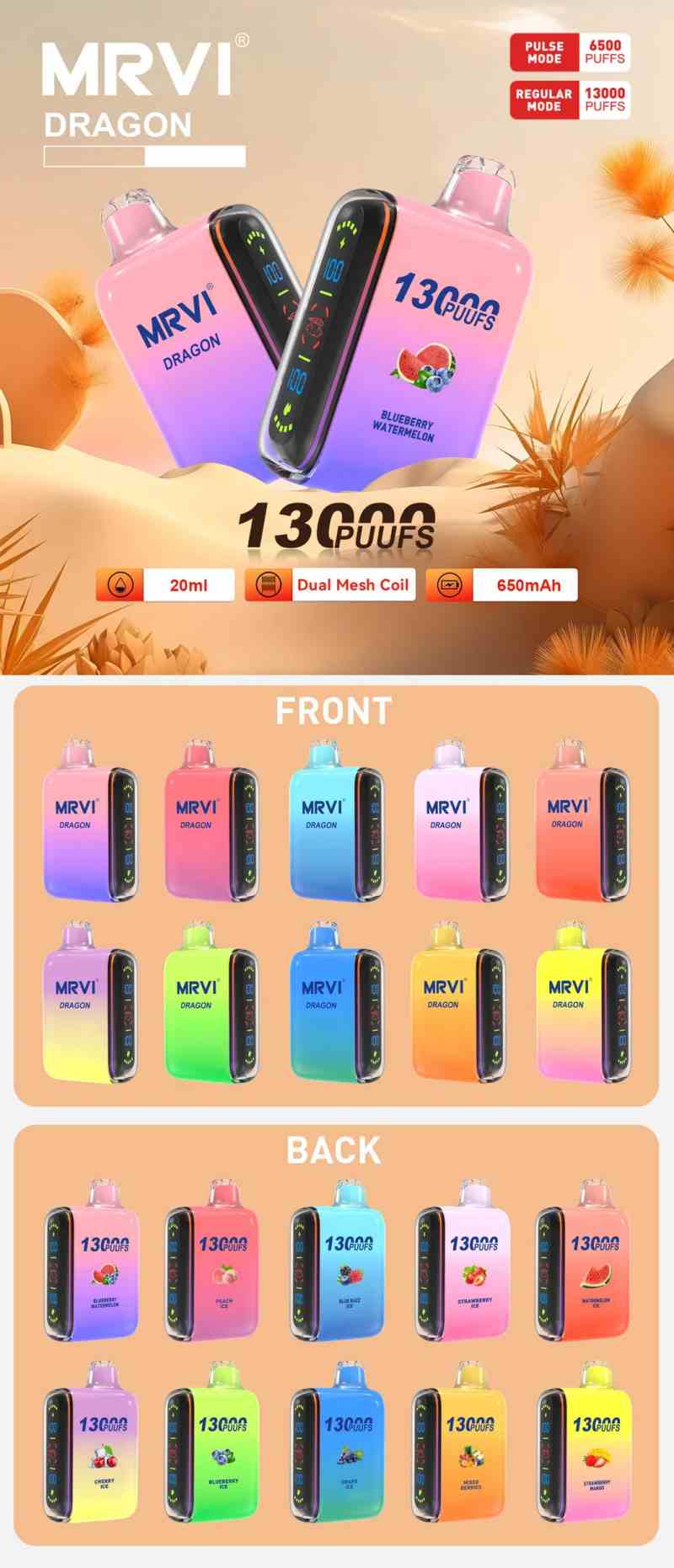 13000-Puffs-Smart-Screen-Disposable-Vape-Dual-Mesh-Coil-Mrvi-Dragon-13000MRVI DRAGON 13K 13000-Puffs-Smart-Screen-Disposable-Vape-Dual-Mesh-Coil-Mrvi-Dragon-13000MRVI DRAGON 13K