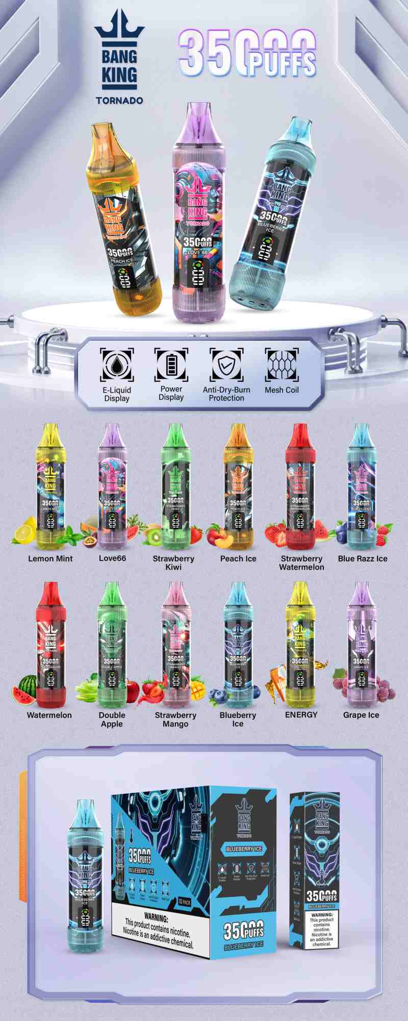 BANG KING TORNADO 35000 PUFFS 12 BANG KING TORNADO 35000 PUFFS 12