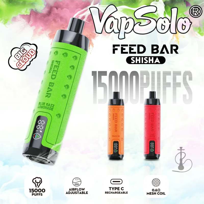Original-Vapsolo-E-Cigarette-Newest-Arrival-Al-Digital-Fakher-Shisha-15000-Puffs-15K-Disposable-VapeVapsolo FEED BAR 15000 Original-Vapsolo-E-Cigarette-Newest-Arrival-Al-Digital-Fakher-Shisha-15000-Puffs-15K-Disposable-VapeVapsolo FEED BAR 15000