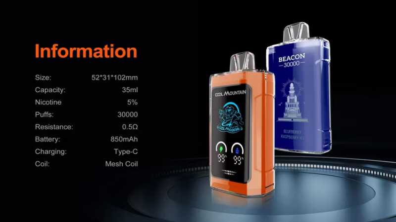 Original-Cold-Mountain-Beacon-30K-30000-Puffs-Disposable-E-Cigarettes-Vape-Box-35ml-Capcity-E-Liquid-2-Nicotine-Disposables-Vapes-Electronic-Cigarette-Vapor COOL MOUNTAIN BEACON 30000 4