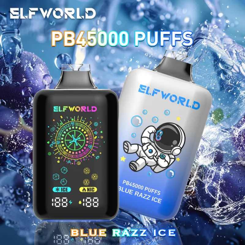 Ice-Nicotine-Adjustable-Disposable-Vape-Elf-World-Puff-45K-40K-30knicotine-E-Cigarettes-45000-40000-30000-Puffs-Pod-System-Extra-Disposable-VapeELFWORLD PB45000