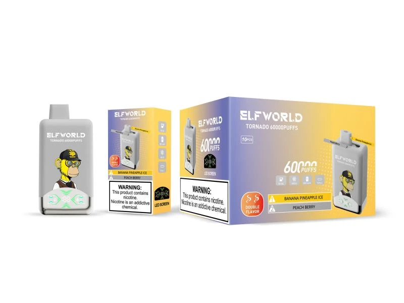 E40-Banana-Pineapple-IcePeach-BerryELFWORLD TORNADO 60000