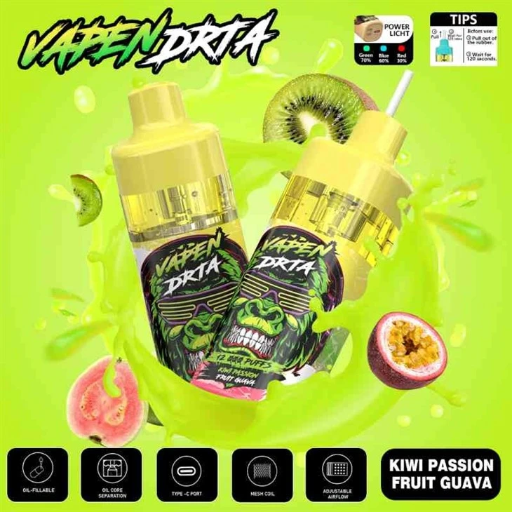 Kiwi Passion Fruit Guava_VAPNE DRTA 12000 Kiwi Passion Fruit Guava_VAPNE DRTA 12000
