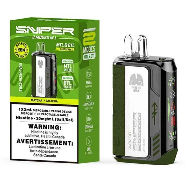 Sniper20KDisposableBOLD50-Matcha_StarbucksTea_VAPMOD SNIPER 25000 Sniper20KDisposableBOLD50-Matcha_StarbucksTea_VAPMOD SNIPER 25000
